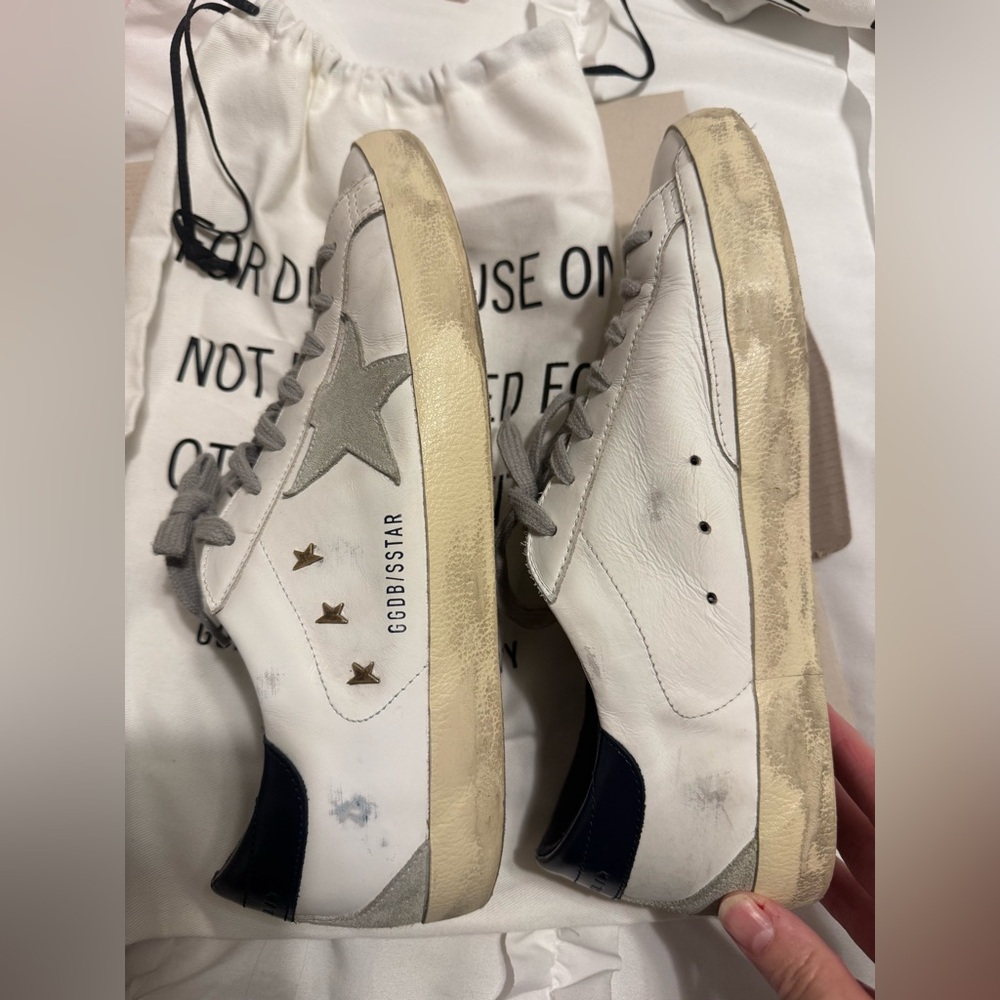 Golden Goose Unisex Super-Star Low Top Sneakers White/Ice. Size 42 - Picture 7 of 11